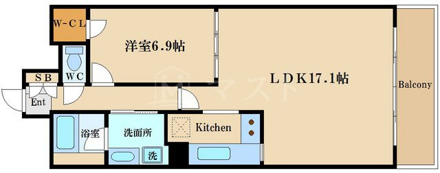 船場ミッドキューブの間取り