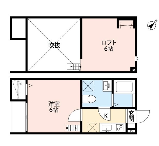 さいたま市岩槻区日の出町のアパートの間取り