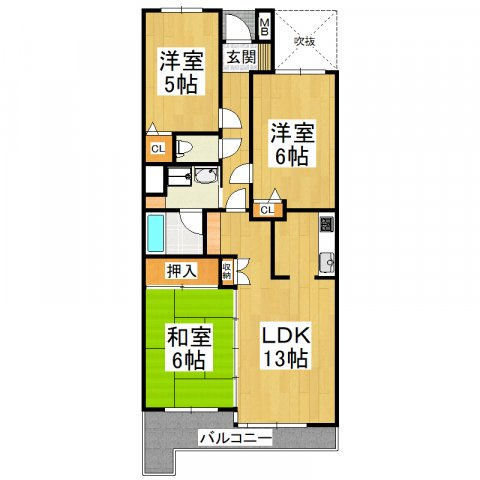 【間取り】 | サンパレス21泉北