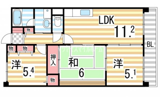 【間取り】 | ラポール忍ケ丘