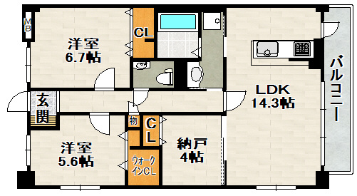 Casa　Fiore　カーサ・フィオーレの間取り