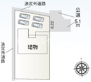 加茂郡八百津町八百津　新築戸建　全1棟の区画図