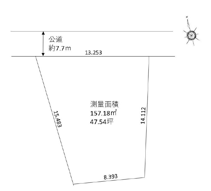 敷地面積50坪　売地　富士見市水子