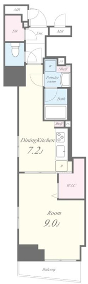 【間取り】 | ＲＹＯＧＯＫＵ　ＳＴＡＴＩＯＮ　ＲＥＳＩＤＥＮＣＥ