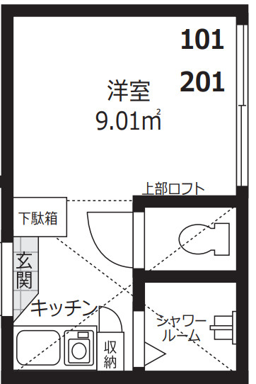 カーサシルクの間取り