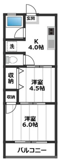 【間取り】 | コーポ蓮沼