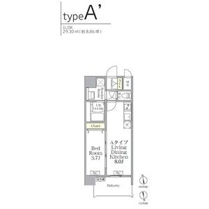 アプリーレ阿波座南の間取り