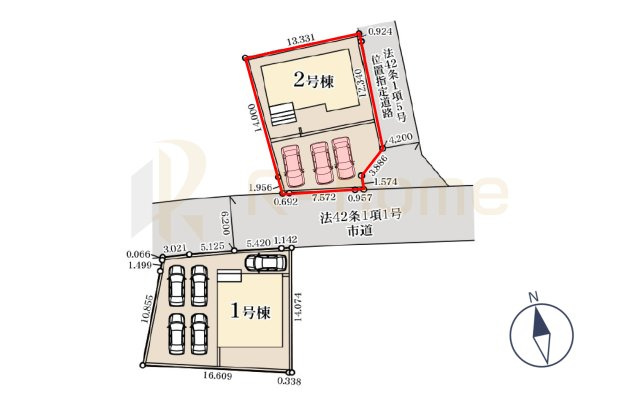 那珂市菅谷19期　新築戸建て　2号棟の区画図|大きなお買い物だからこそ、メリット・デメリットを伝えさせて頂きます。
R-homeにお任せください♪