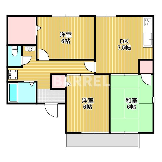 本町北パークハイムⅡの間取り