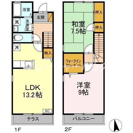 アドラブール　ＡＢＣの間取り