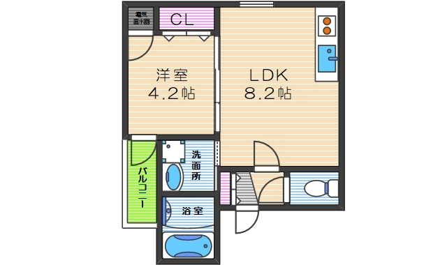 メゾンルシーヌ矢田の間取り