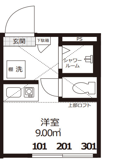 スマイエ北新宿の間取り