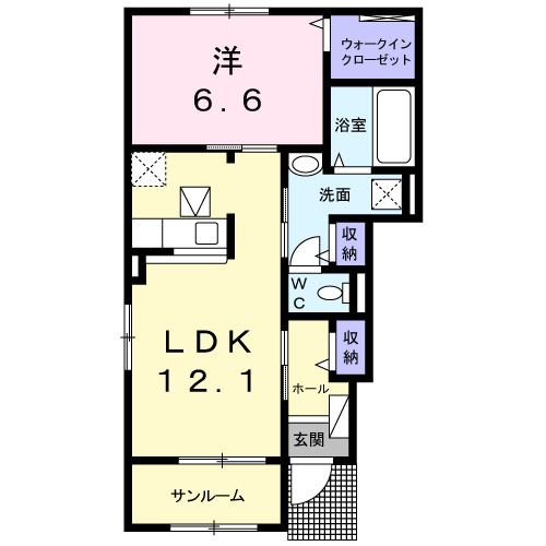 【間取り】 | ウイステリアＡ棟
