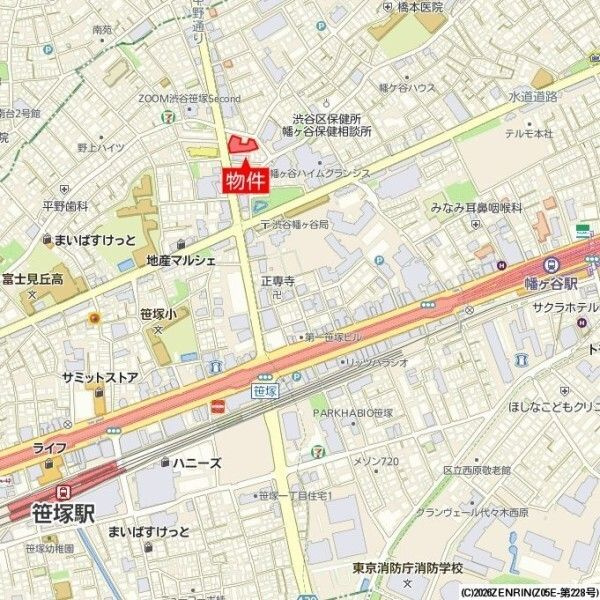 ザ・パークハウス渋谷笹塚の地図|LINEでのお問い合わせもお待ちしております♪