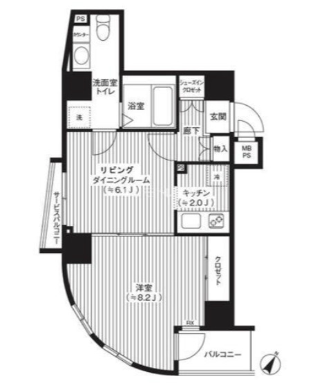 カスタリア初台の間取り