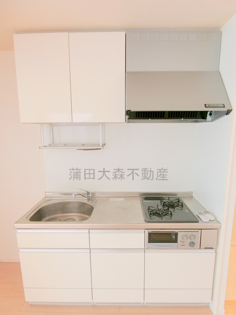メゾンTSUCHIYAのキッチン|グリル付き2口ガスコンロのシステムキッチン