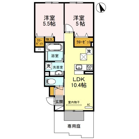 【間取り】 | メルベーユ福里B棟 | ☆明石市　メルベーユ福里☆