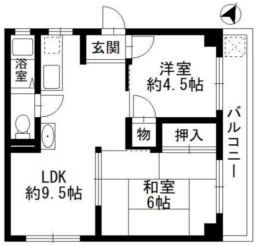 【間取り】 | マンション朝霧2号館 | ☆明石市　マンション朝霧2号館☆