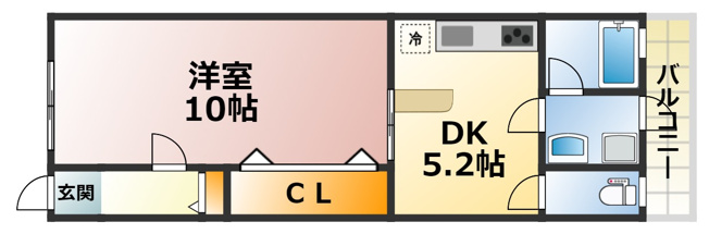 【間取り】 | ドリカムしおや | 駅から３分の好立地の１ＤＫ☆神戸市垂水区　ドリカムしおや☆