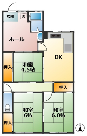 【間取り】 | 桃山台3丁目連棟