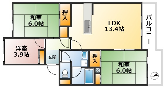【間取り】 | シティハイツ狩口 | ☆神戸市垂水区　シティハイツ狩口☆
