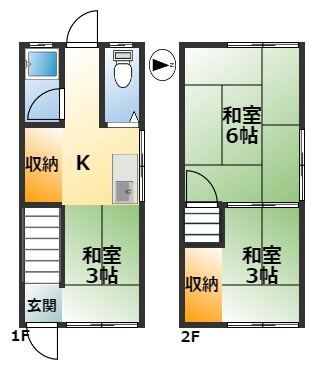 【間取り】 | 泉が丘3丁目テラスハウス | ☆神戸市垂水区　泉が丘テラスハウス☆