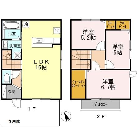 【間取り】 | アルコバレーノⅤ | ☆神戸市西区　アルコバレーノⅤ☆