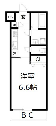 京都市東山区本町１１丁目のアパートの間取り