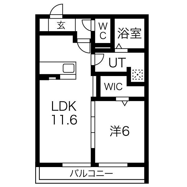 京都市山科区竹鼻地蔵寺南町のアパートの間取り