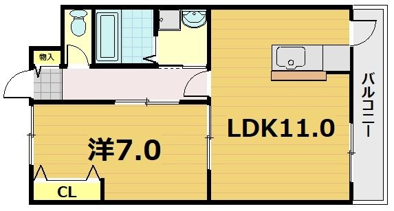 フレーヴァー七瀬川の間取り