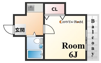 神戸市中央区相生町４丁目の賃貸マンションの間取り