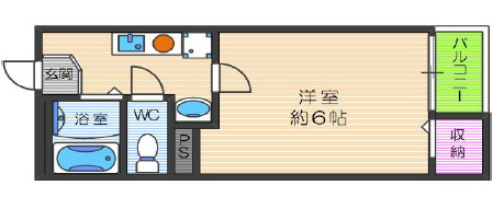 神戸市中央区割塚通４丁目の賃貸マンションの間取り