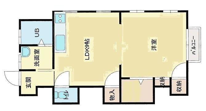 芦屋市東芦屋町のアパートの間取り