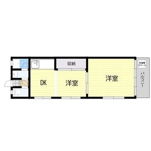神戸市中央区中山手通７丁目の賃貸マンションの間取り
