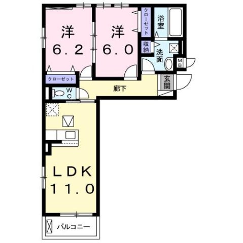 【間取り】 | ゼクシー　桜ケ丘Ａ棟