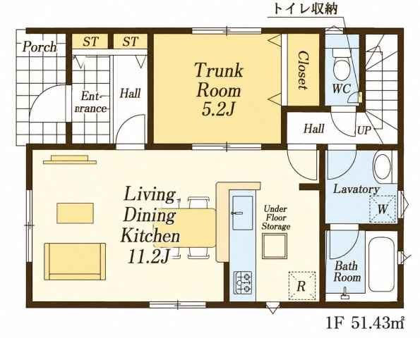 川越市諏訪町第2 5号棟の間取り|1F