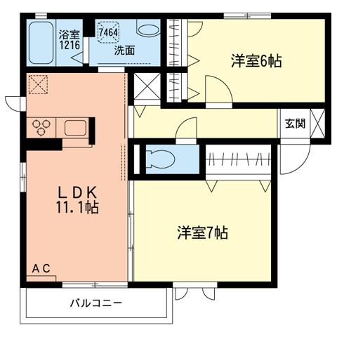 ローザの間取り