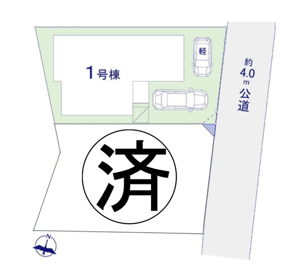 【区画図】 | 福岡市早良区飯倉3丁目6期　1号棟（全2棟）【仲介手数料無料・0円】 | 区画図です。1号棟