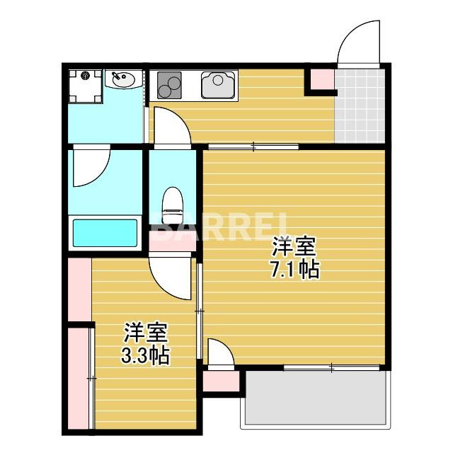 ステディ下新庄の間取り