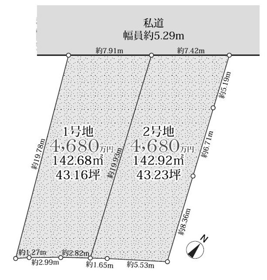 【土地図】 | 箕面市瀬川２丁目　土地　２号地