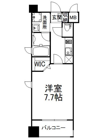 【間取り】 | 新品家具付きマンション西中洲12B(KaGood福岡) | ※間取りと異なる場合は現状を優先します。