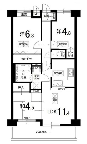 【間取り】 | ルネス・ピース醍醐