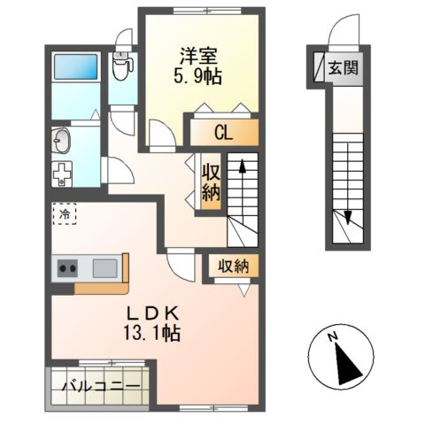 Rose Terrace (ローズテラス)の間取り
