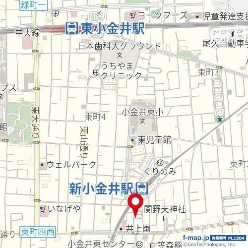 レジデンス新小金井の地図