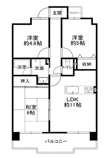 【間取り】 | ライオンズマンション京都淀A棟