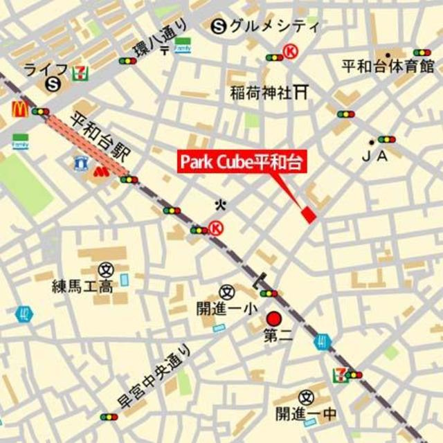 パークキューブ平和台の地図