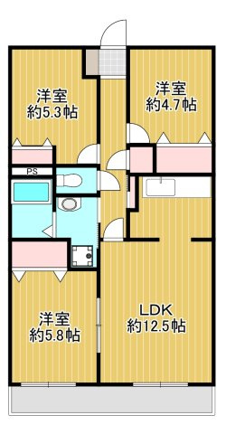 ランドロードUA棟の間取り