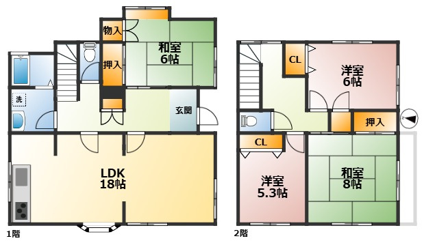 【間取り】 | 小束山2丁目貸戸建 | ☆神戸市垂水区　小束山2丁目貸戸建☆