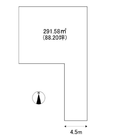 【土地図】 | 樫原角田町　建築条件無し売土地