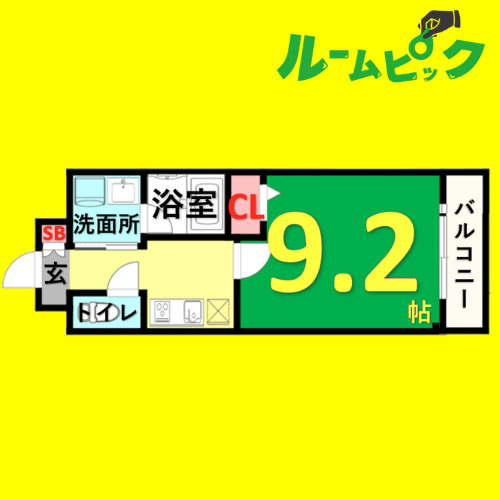 ノーブルコート　名古屋市賃貸　仲介手数料無料の間取り